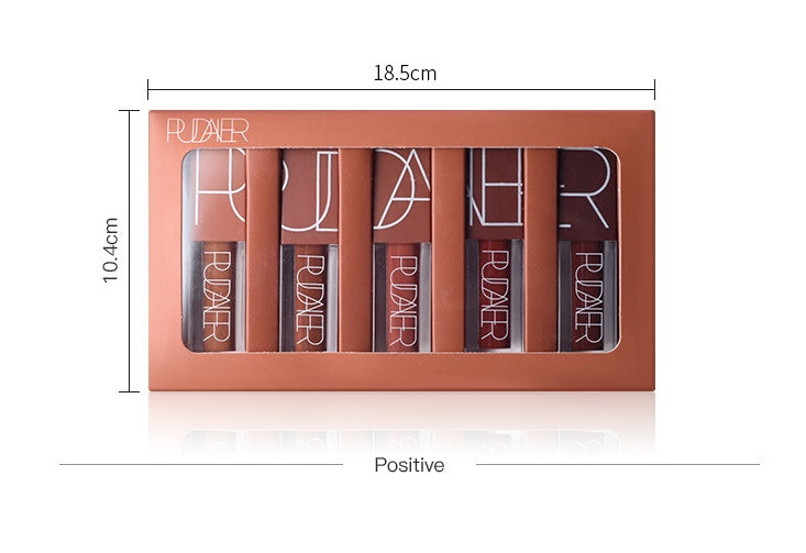 JMT-531722 Pumpkin Color Series Lip Gloss Set - 18.4 x 2.4 x 10.4 cm