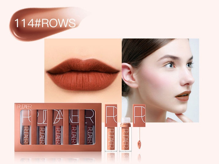 JMT-531722 Pumpkin Color Series Lip Gloss Set - 18.4 x 2.4 x 10.4 cm