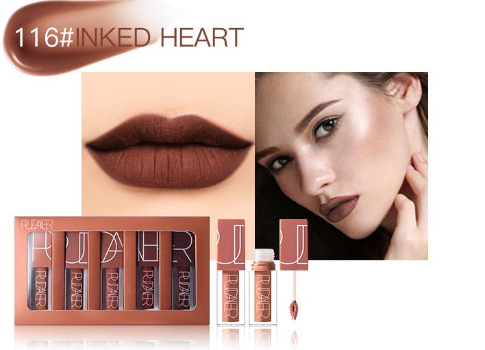 JMT-531722 Pumpkin Color Series Lip Gloss Set - 18.4 x 2.4 x 10.4 cm