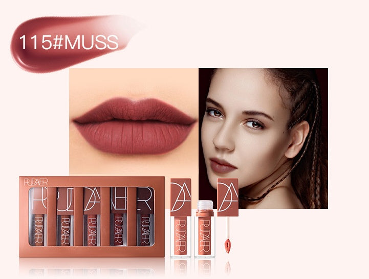 JMT-531722 Pumpkin Color Series Lip Gloss Set - 18.4 x 2.4 x 10.4 cm