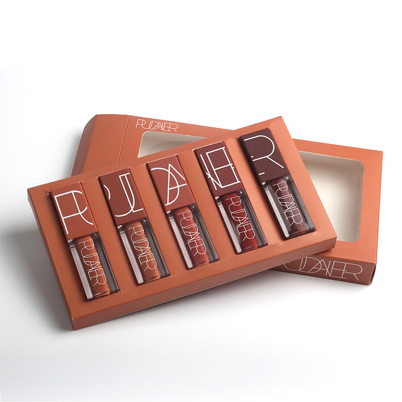 JMT-531722 Pumpkin Color Series Lip Gloss Set - 18.4 x 2.4 x 10.4 cm