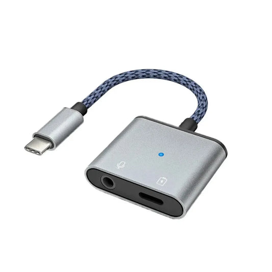 JMT-531786 2 in 1 USB-C to 3.5mm Headphone Jack Adapter for iPhone 15/15 Pro and Samsung Devices