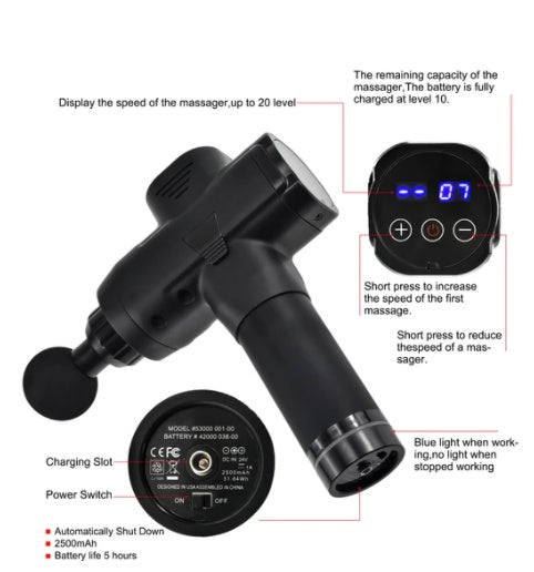JMT-531978 Fascia Massage Gun for Muscle Relaxation - Physiotherapy Device for Sports Recovery