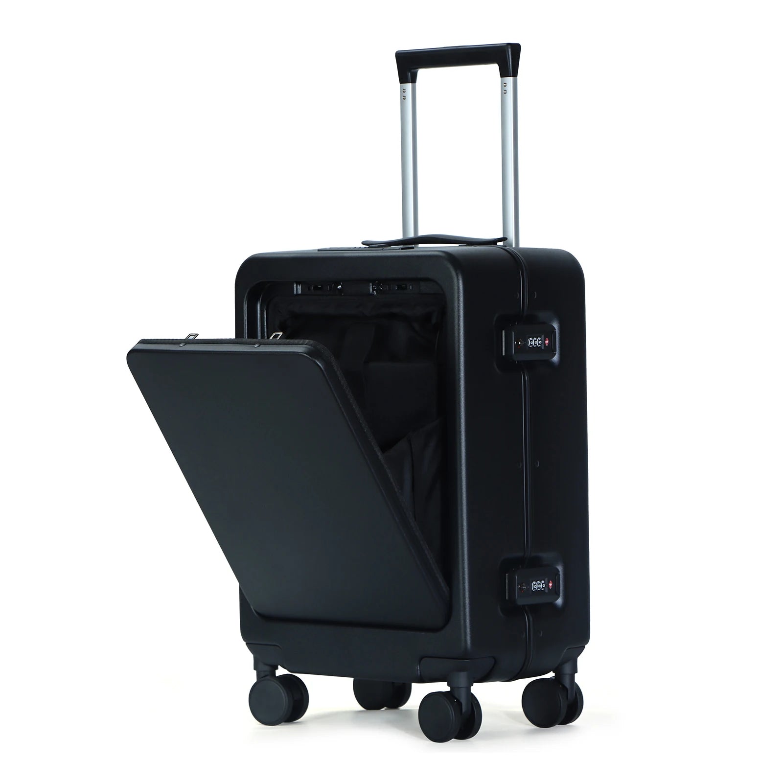 JMT-532170 Lightweight Aluminium Frame Carry-On Suitcase with Front Pocket for Travel