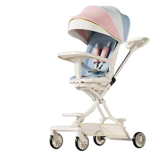 JMT-532426 Portable Foldable Reclining High Seat Baby Stroller Handcart for Children