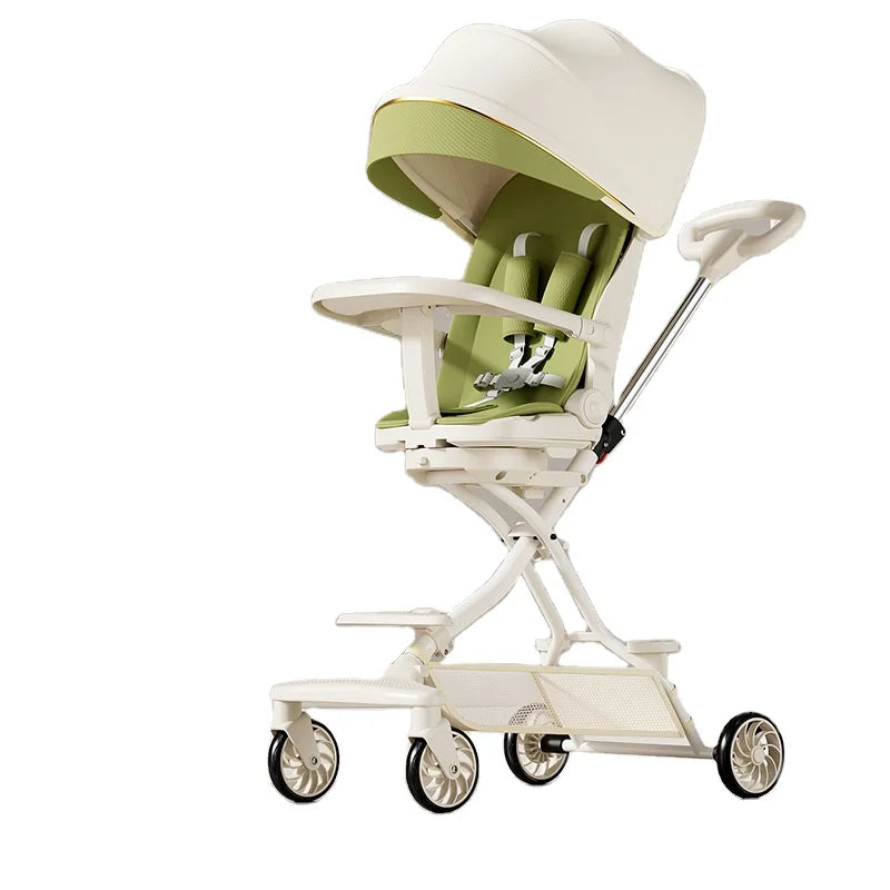 JMT-532426 Portable Foldable Reclining High Seat Baby Stroller Handcart for Children
