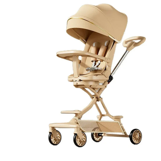 JMT-532426 Portable Foldable Reclining High Seat Baby Stroller Handcart for Children