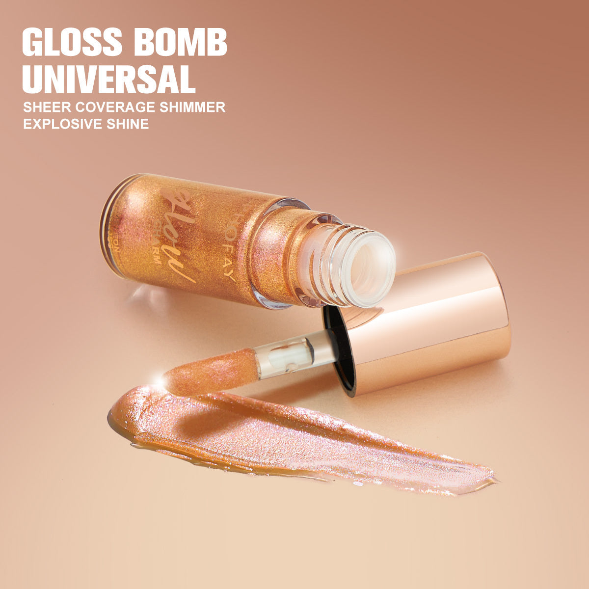 JMT-532554 Moisturizing Shimmer Lip Gloss - Intense Color & Shine, 7.5ml