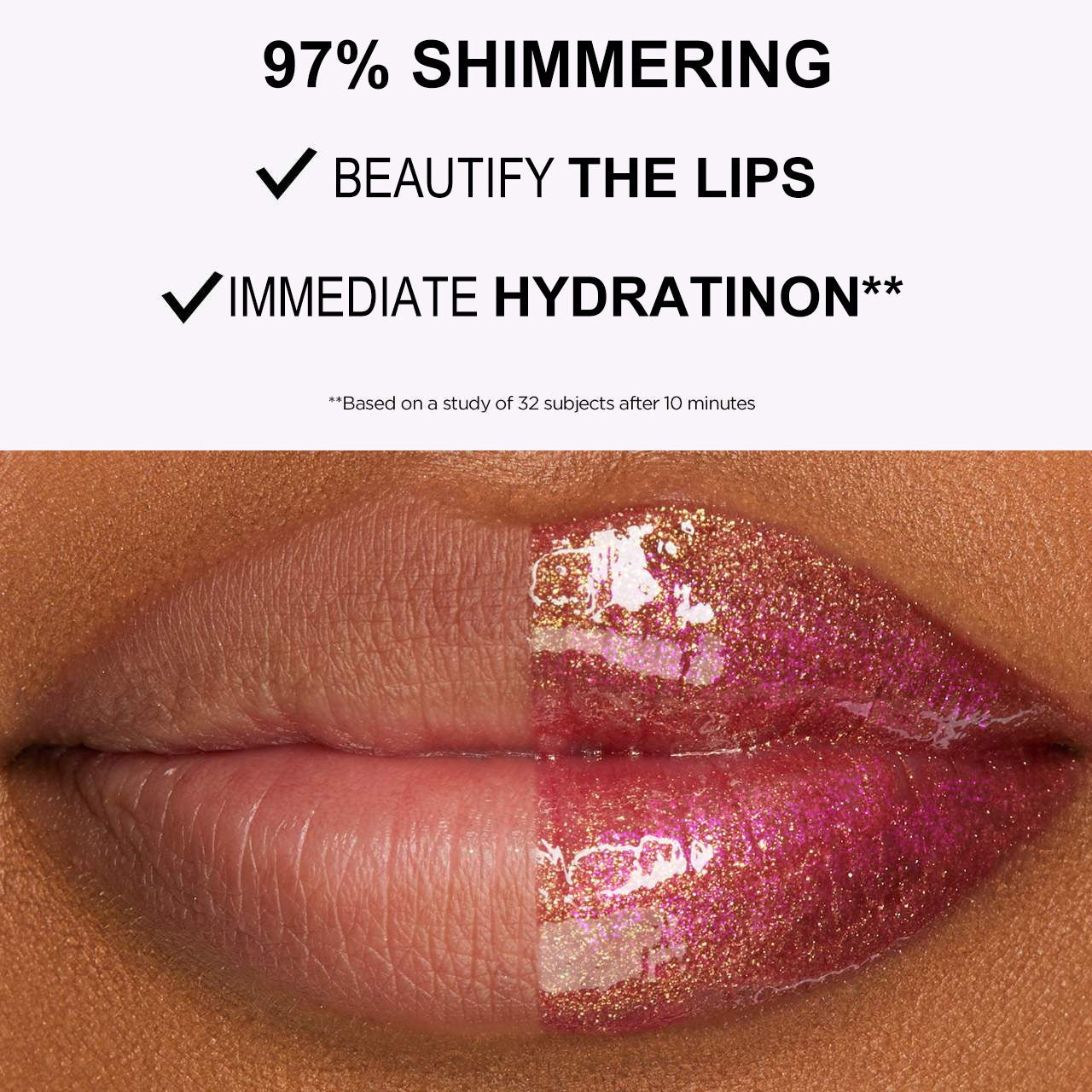 JMT-532554 Moisturizing Shimmer Lip Gloss - Intense Color & Shine, 7.5ml