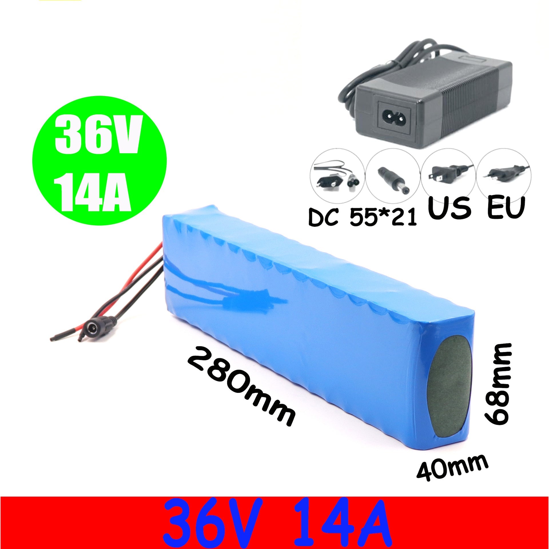 JMT-532618 36V 14Ah Lithium-ion Scooter Replacement Battery Pack with BMS Protection