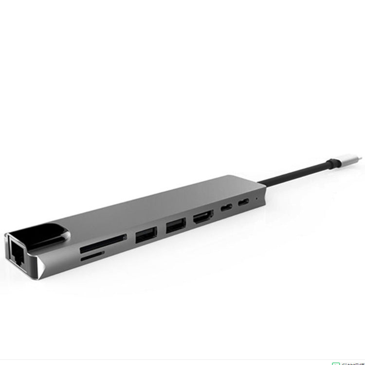 JMT-532618 Eight-in-One USB Type-C Hub Docking Station with Aluminum Alloy Design