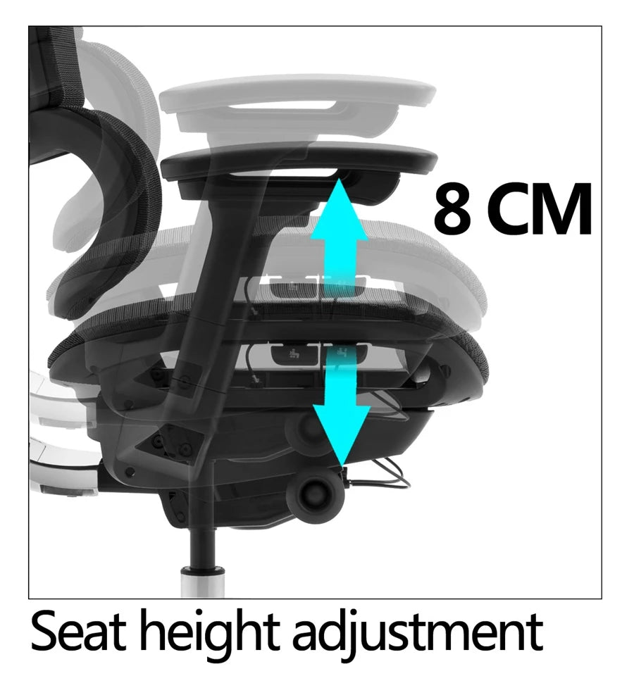 JMT-532874 Ergonomic Mesh Office Chair with 4D Armrests for Comfortable Workspace Configuration