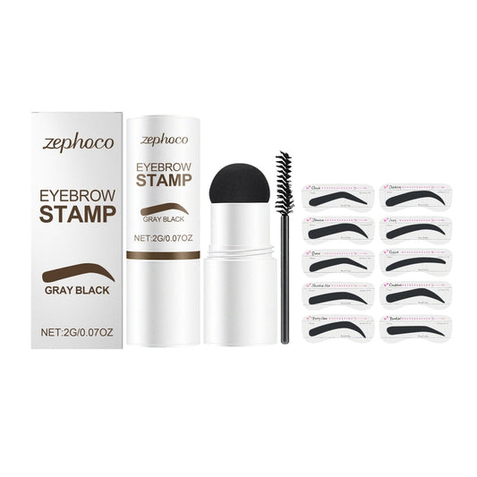 JMT-532874 Eyebrow Stamp Kit with Powder, Brush, and Card for Perfect Brows