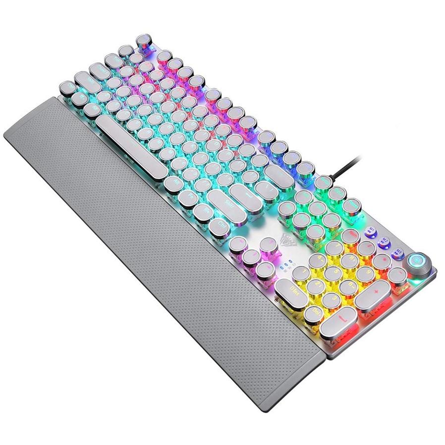 JMT-533066 Wired Gaming Keyboard with 108 Keys and Comfortable Hand Rest