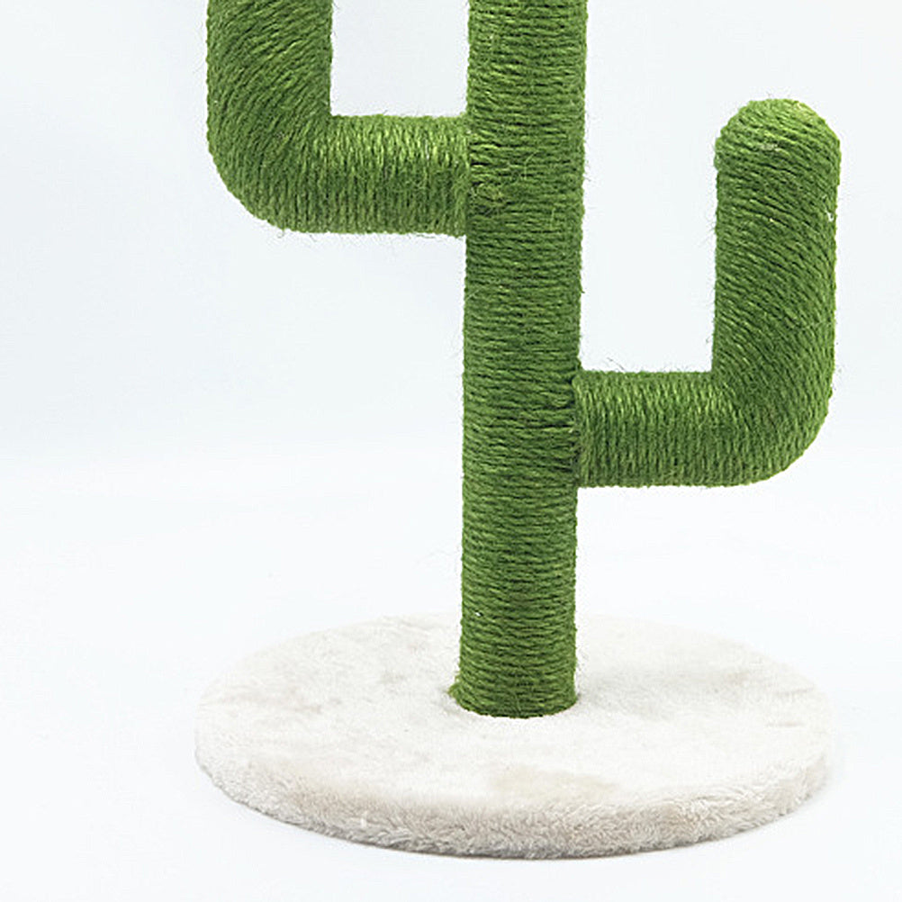 JMT-533450 Sisal Cactus Cat Climbing Frame for Scratching and Play - Green E1 Grade Wood & PVC Design