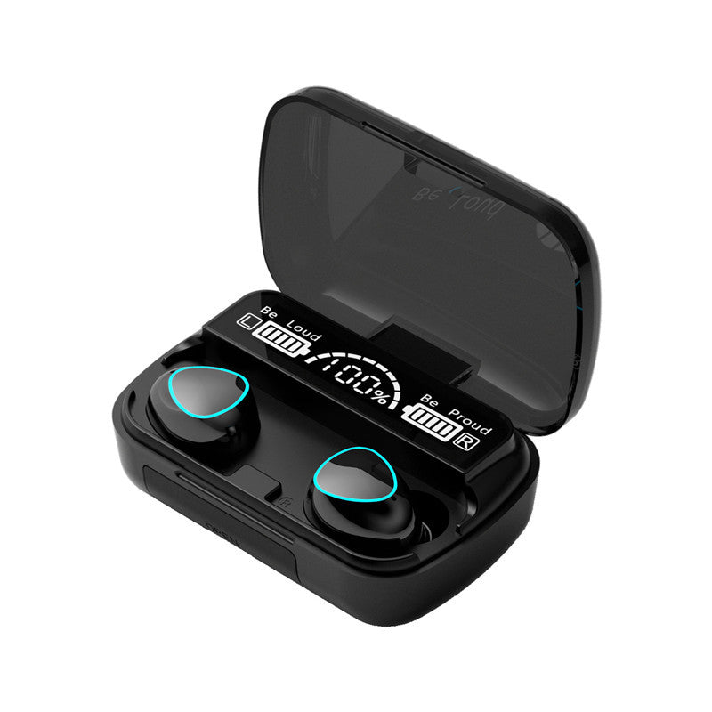 JMT-533578 F9 Smiley Mini TWS Bluetooth Headset with Stereo Sound, Voice Control, and Battery Display