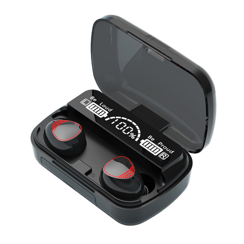 JMT-533578 F9 Smiley Mini TWS Bluetooth Headset with Stereo Sound, Voice Control, and Battery Display