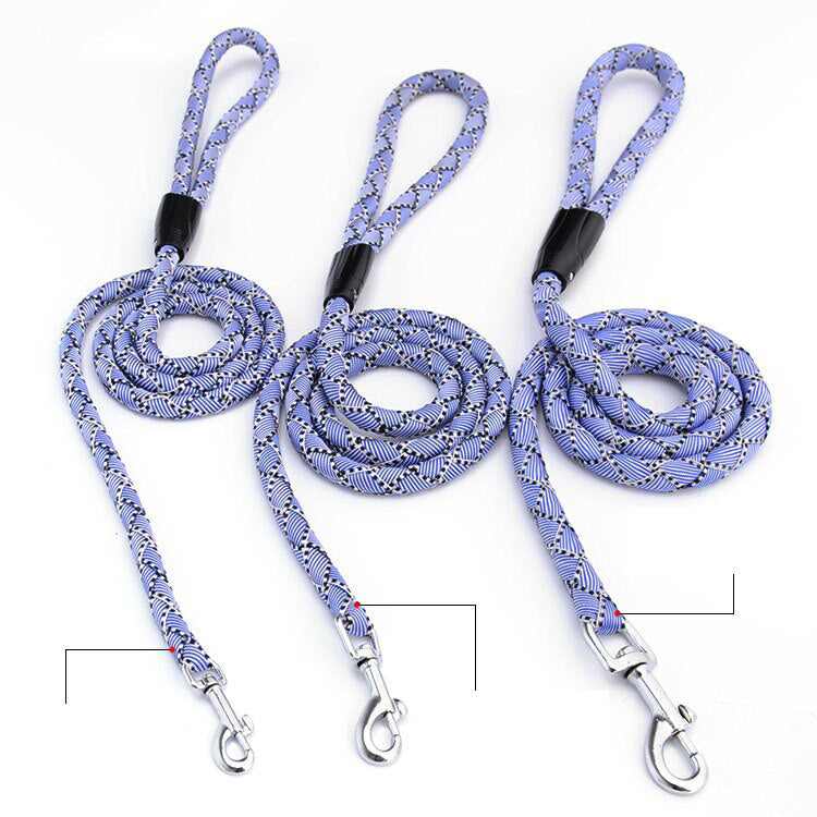 JMT-533770 Colorful Nylon Striped Braided Rope - Available in Multiple Thicknesses and Adjustable Lengths