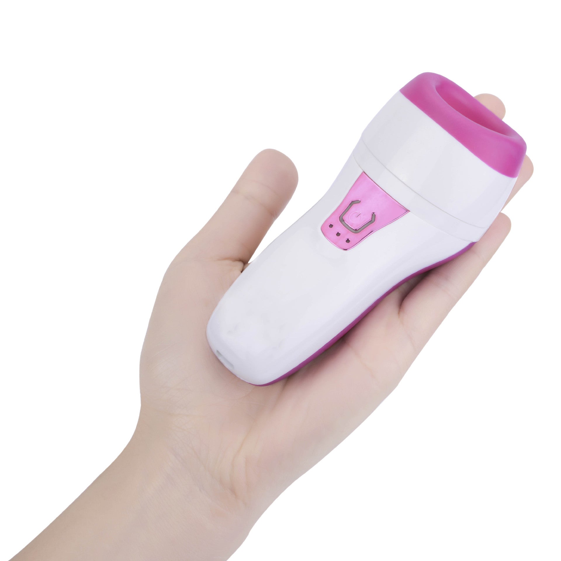 JMT-533834 Electric Automatic Silicone Lip Enricher - Curved Design, ABS Material, White & Rose Color