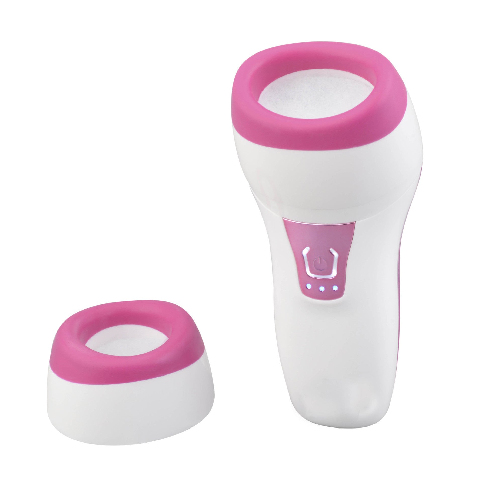 JMT-533834 Electric Automatic Silicone Lip Enricher - Curved Design, ABS Material, White & Rose Color