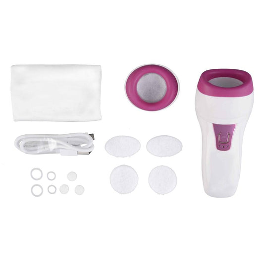 JMT-533834 Electric Automatic Silicone Lip Enricher - Curved Design, ABS Material, White & Rose Color