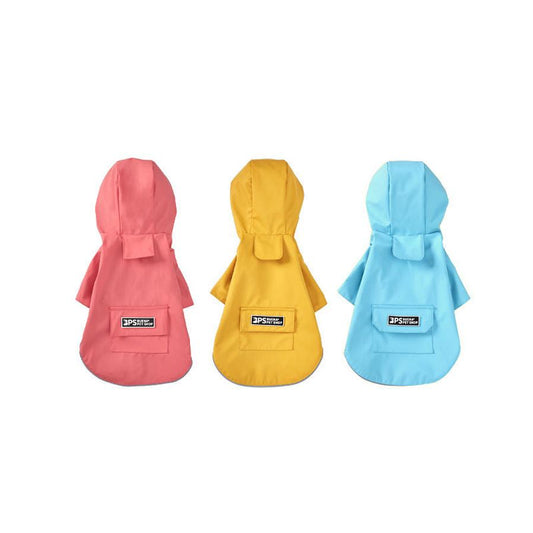 JMT-534218 Lightweight Breathable Solid Color Windbreaker for Pets - Available in Yellow, Blue, Pink, Sizes S-3XL