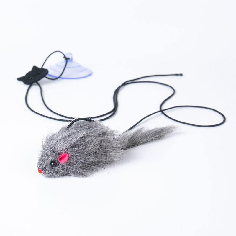 JMT-534410 Interactive Feather Cat Teaser Toy - Adjustable Hanging Play Accessory for Indoor Cats and Kittens