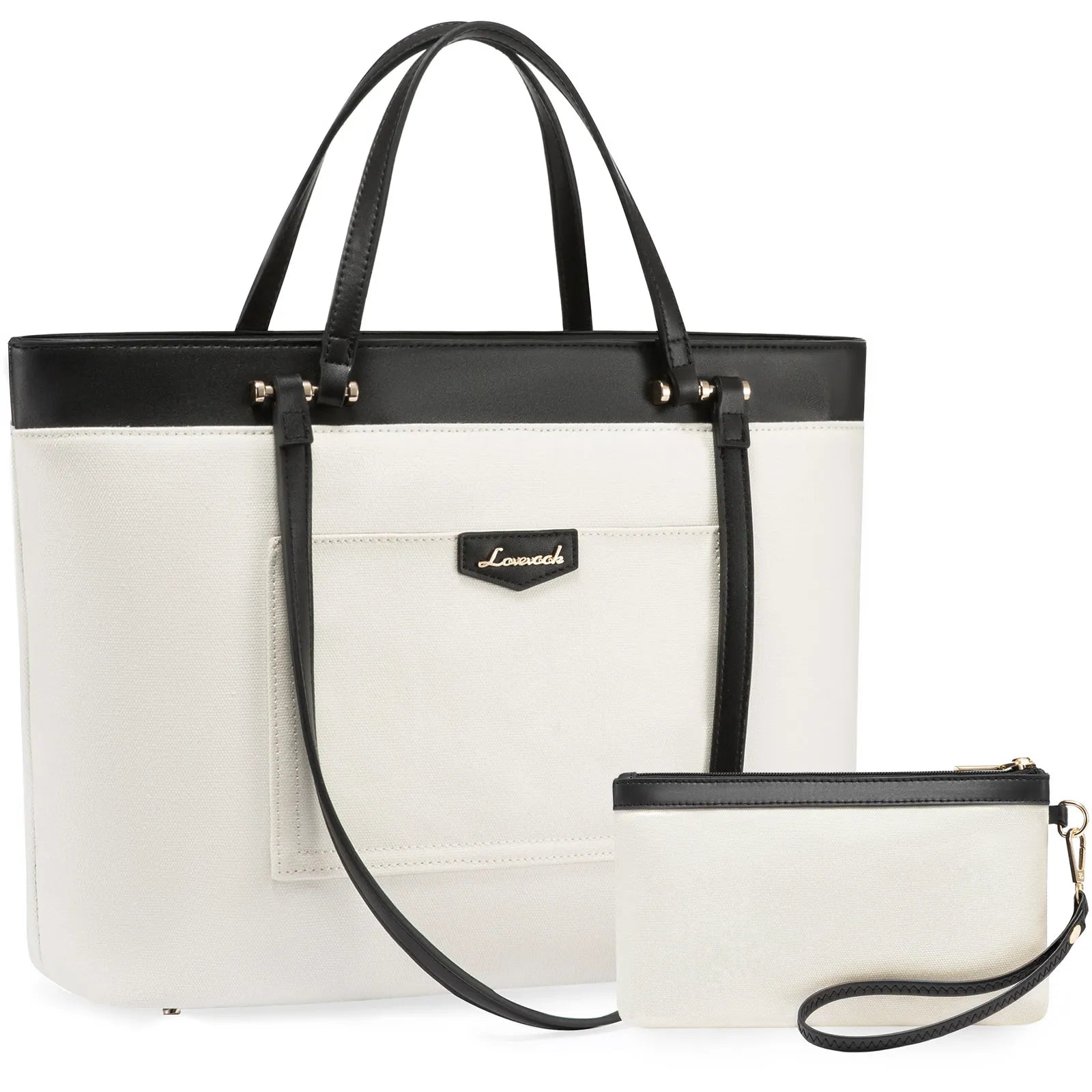 JMT-534410 Spacious 14 Inch PU Leather Briefcase for Women - Stylish Tote with Compartments for Office and School