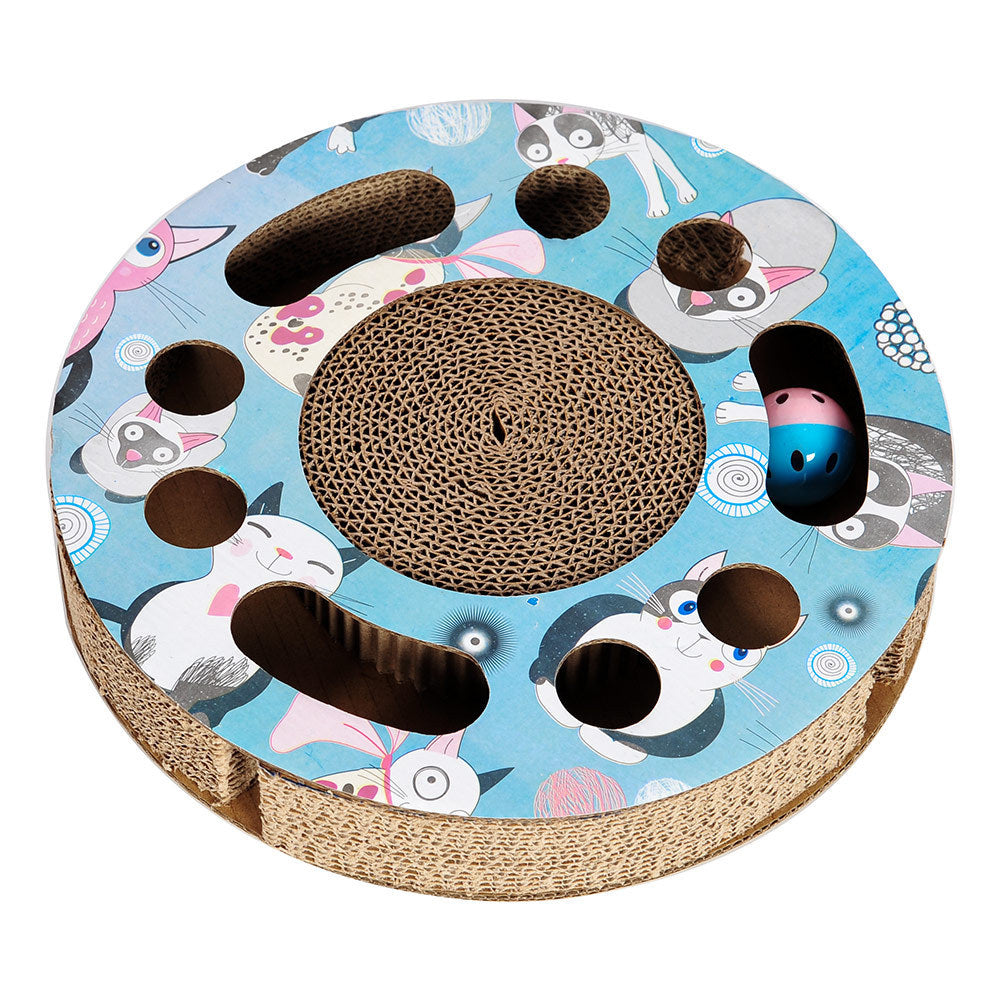 JMT-534602 Hexagon Corrugated Cat Scratcher and Biting Toy - Hoopet Grab Board, 38x33x6cm, Durable PP Resin