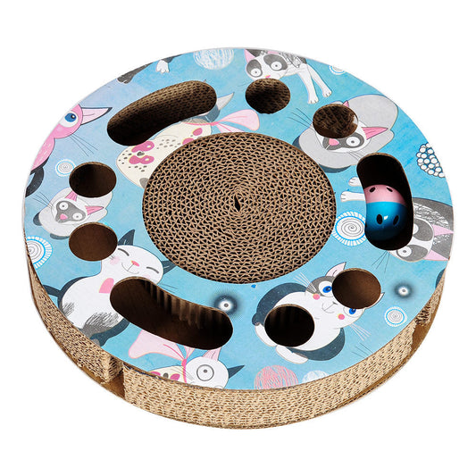 JMT-534602 Hexagon Corrugated Cat Scratcher and Biting Toy - Hoopet Grab Board, 38x33x6cm, Durable PP Resin