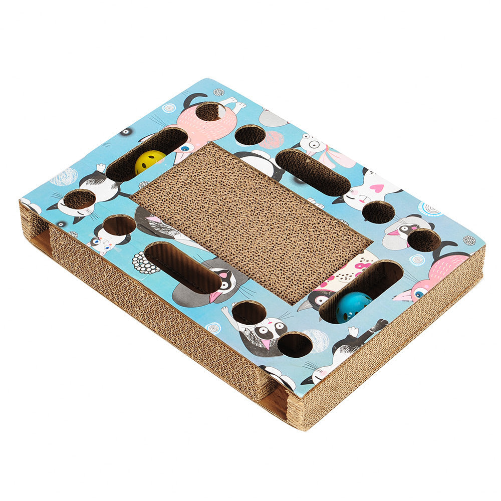 JMT-534602 Hexagon Corrugated Cat Scratcher and Biting Toy - Hoopet Grab Board, 38x33x6cm, Durable PP Resin