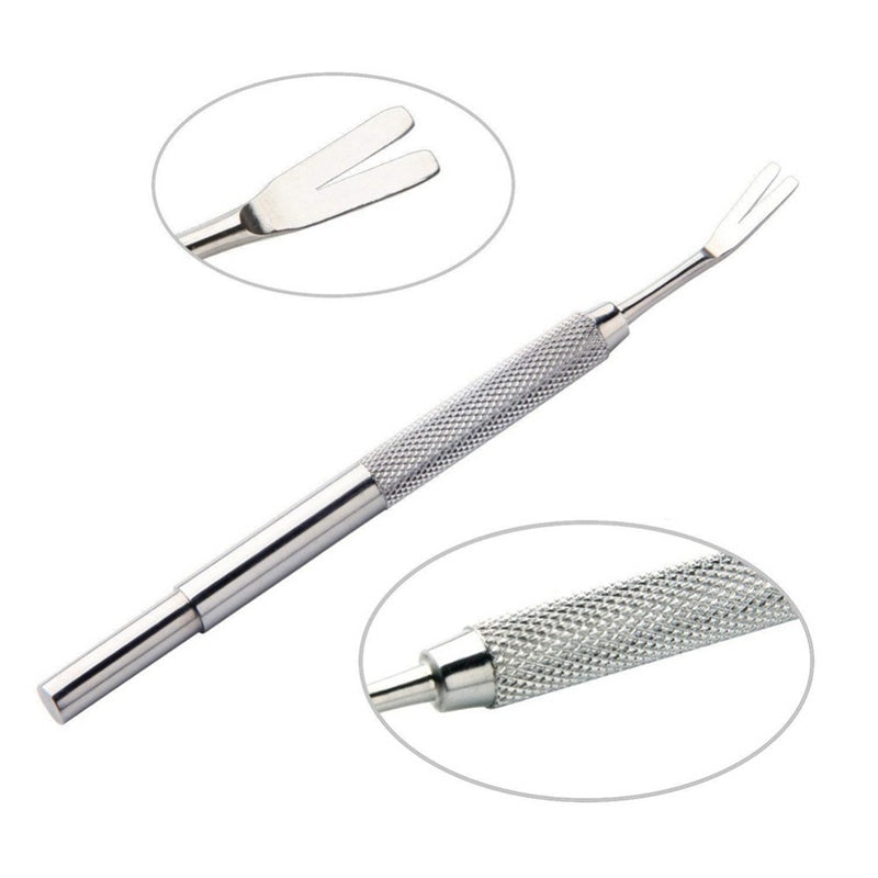 JMT-534666 Stainless Steel Pet Deworming Tool with Double Head Clip and Tick Fork