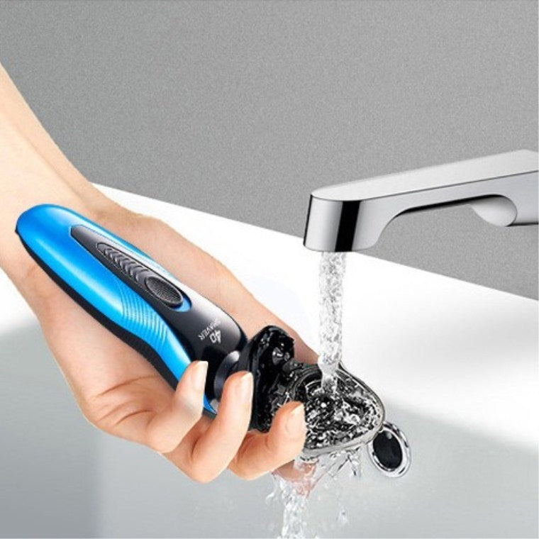 JMT-534986 Rechargeable Electric Multifunctional Rotary Shaver with Washable Design and 3-Head System