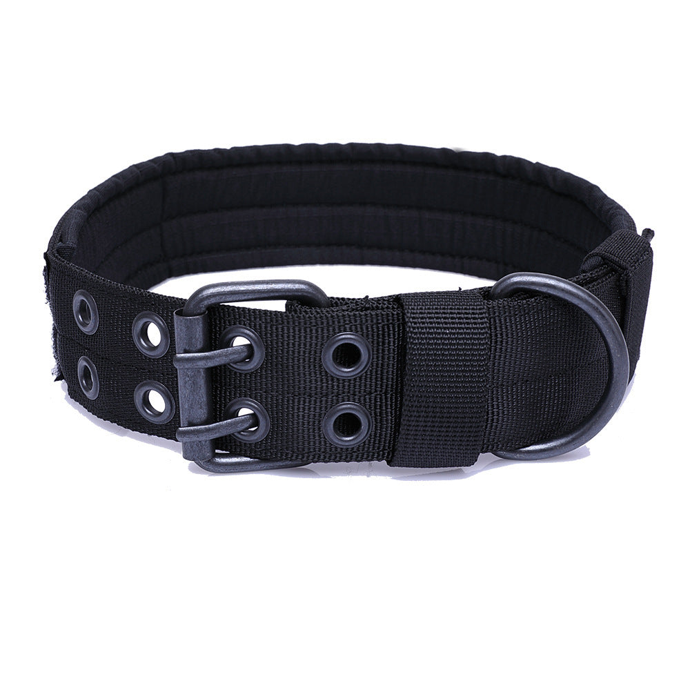 JMT-535242 Adjustable Five-Speed Nylon Pin Buckle Dog Collar - Sizes M, L, XL in Black, Green, Brown, ACU, CP, Sand Number