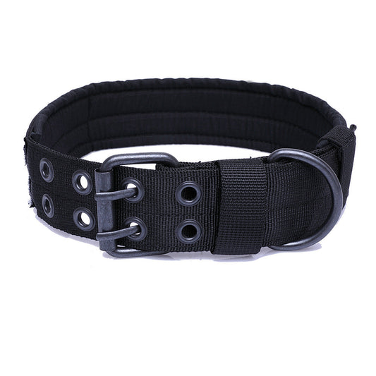 JMT-535242 Adjustable Five-Speed Nylon Pin Buckle Dog Collar - Sizes M, L, XL in Black, Green, Brown, ACU, CP, Sand Number