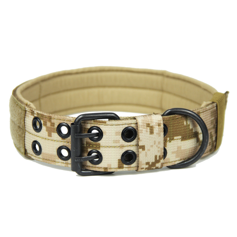 JMT-535242 Adjustable Five-Speed Nylon Pin Buckle Dog Collar - Sizes M, L, XL in Black, Green, Brown, ACU, CP, Sand Number