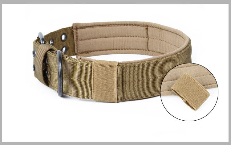 JMT-535242 Adjustable Five-Speed Nylon Pin Buckle Dog Collar - Sizes M, L, XL in Black, Green, Brown, ACU, CP, Sand Number