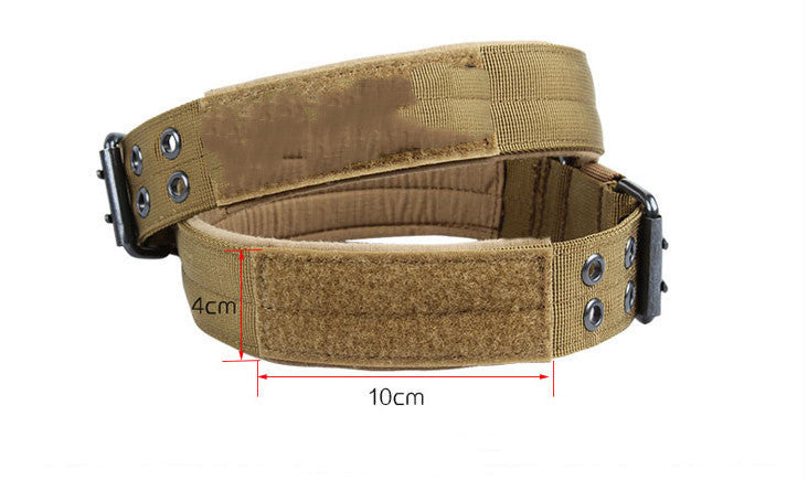 JMT-535242 Adjustable Five-Speed Nylon Pin Buckle Dog Collar - Sizes M, L, XL in Black, Green, Brown, ACU, CP, Sand Number