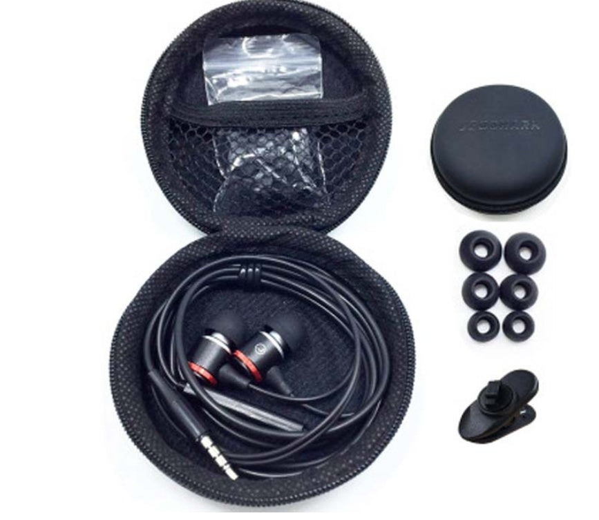 JMT-535562 Wired In-Ear Metal Headset for Mobile Devices with EVA Storage Case