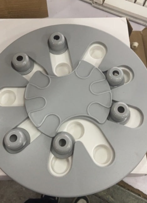 JMT-535754 Anti-Choke Pet Bowl - Durable ABS Material, Available in Blue, Pink, and Grey, Size 28 cm x 4 cm