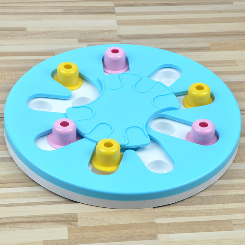 JMT-535754 Anti-Choke Pet Bowl - Durable ABS Material, Available in Blue, Pink, and Grey, Size 28 cm x 4 cm