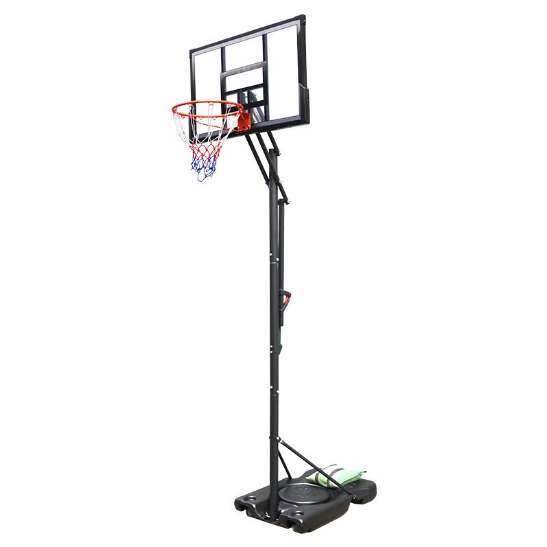 JMT-535818 Adjustable Portable Basketball Hoop with PC Backplate, Large Base and Wheels (7.55-10.00 Ft)