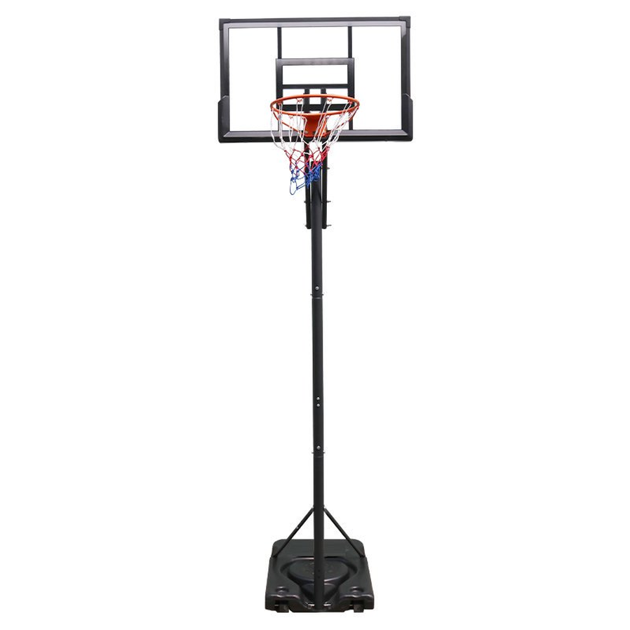 JMT-535818 Adjustable Portable Basketball Hoop with PC Backplate, Large Base and Wheels (7.55-10.00 Ft)