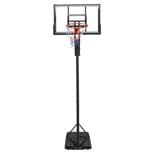 JMT-535818 Adjustable Portable Basketball Hoop with PC Backplate, Large Base and Wheels (7.55-10.00 Ft)