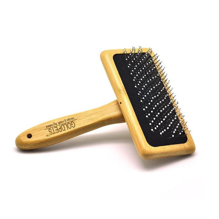 JMT-535818 Bamboo and Wood Air Cushion Needle Comb for Long-Haired Pets - Eco-Friendly Grooming Slicker Brush