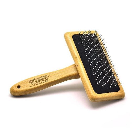 JMT-535818 Bamboo and Wood Air Cushion Needle Comb for Long-Haired Pets - Eco-Friendly Grooming Slicker Brush