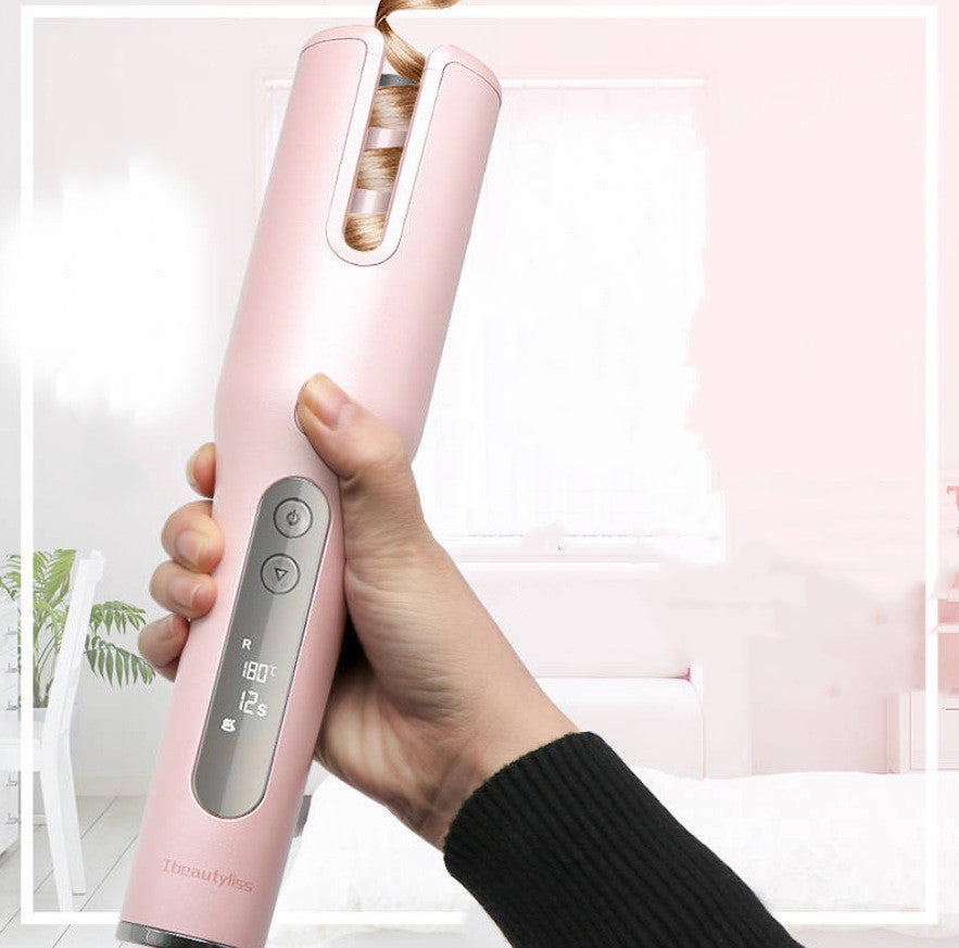 JMT-535882 Fully Automatic Wireless Curling Iron with LCD Display and Adjustable Temperature