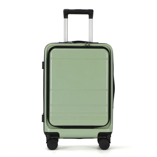 JMT-536458 Aluminium Trolley Hard Shell Carry-On Luggage with Front Opening Design