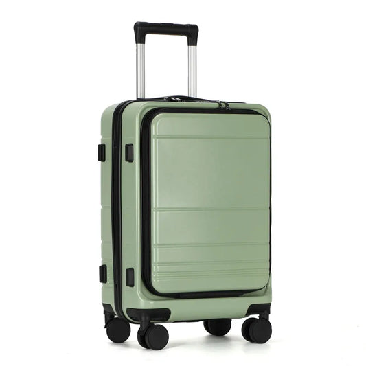 JMT-536458 Aluminium Trolley Hard Shell Carry-On Luggage with Front Opening Design
