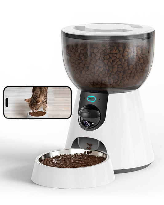 JMT-536714 Automatic Cat Feeder with 1080P HD Camera, Night Vision, 5G WiFi, Two-Way Audio, and 4L Capacity